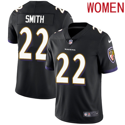 2019 women Baltimore Ravens #22 Smith black Nike Vapor Untouchable Limited NFL Jersey